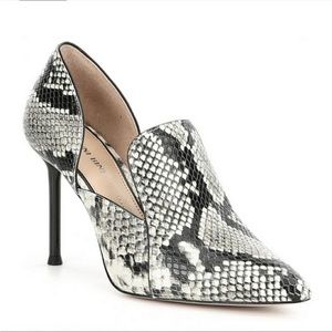 Gianni Bini Gabbyie Leather Snake Print Pointy Heels Shoes Size 7